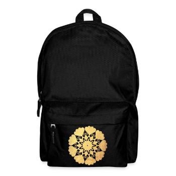 Blume Mandala Gold Yoga Ornament Sonne Zentrum om - Rucksack - Schwarz - Vorne