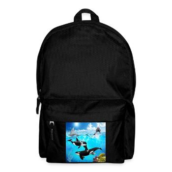 Unterwasserkapsel: Orca- und Delfintauchgang - Rucksack - Schwarz - Vorne