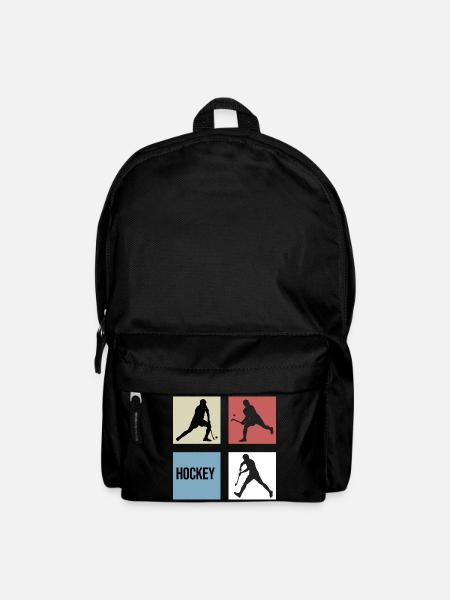 feldhockey hockey retro vintage 7m hockeyspieler - Rucksack - Schwarz