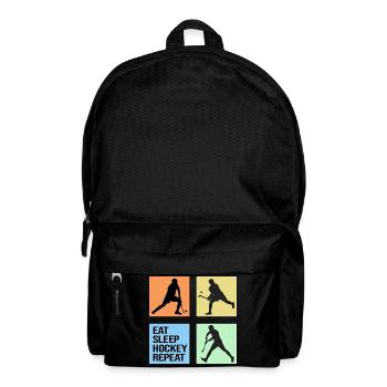 field hockey repeat hockey player retro - Backpack - black - Front