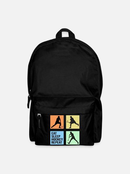 feldhockey hockey repeat hockeyspieler retro - Rucksack - Schwarz