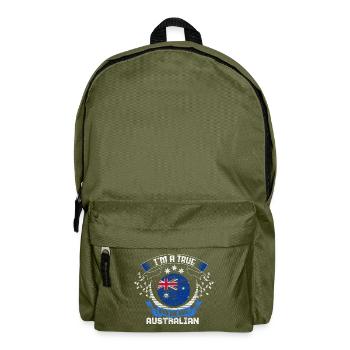 Australia Kangaroo Continent Gift - Backpack - olive green - Front