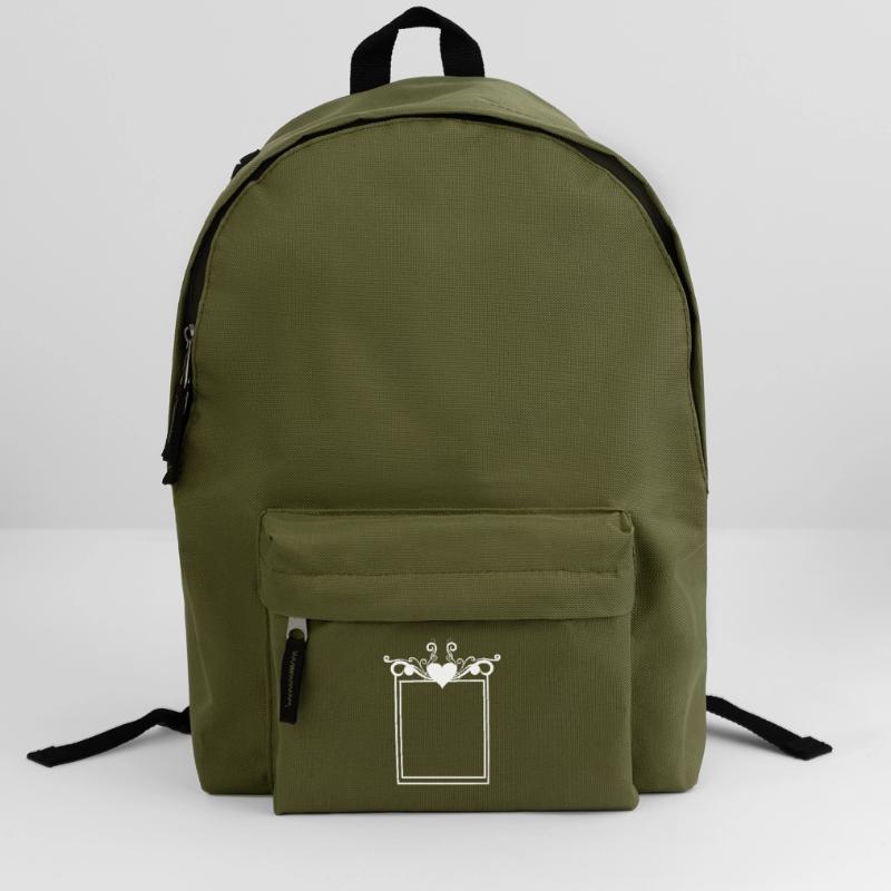 Rectangular frame heart playful line Backpack