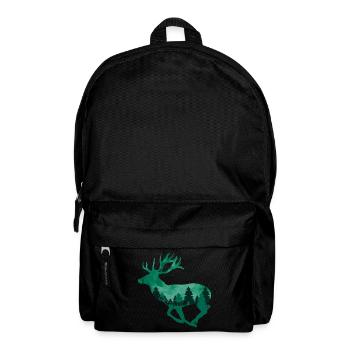 Klimawandel Umweltschutz Hirsch Nachhaltig - Rucksack - Schwarz - Vorne