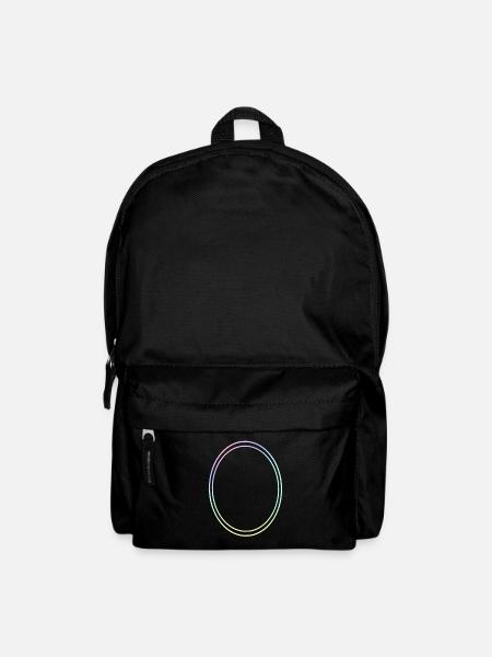 Oval circle in bright colors decoration - Backpack - black