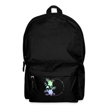 Circular frame flowers ornaments - Backpack - black - Front