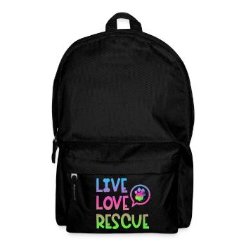 Suchhund Rettungshund Diensthund Pfote - Rucksack - Schwarz - Vorne