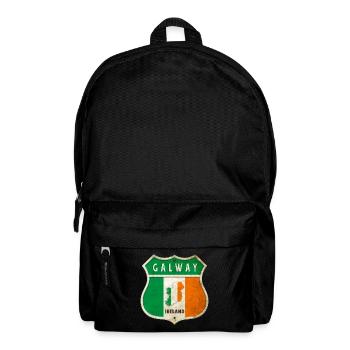 Galway Irland Wappen Flaggen Design - Rucksack - Schwarz - Vorne