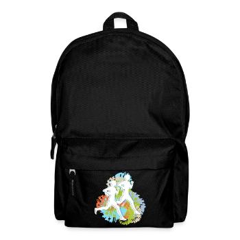 Valentine's Day couple running - Backpack - black - Front