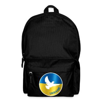 Ukraine Frieden Taube Flagge - Rucksack - Schwarz - Vorne