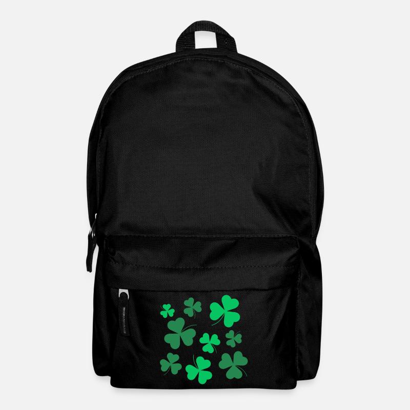 Shamrock, Clover, Irish, Spring, St Patrick's Day - Backpack - black