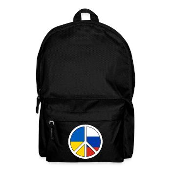 Friedenssymbol mit Farbblockmuster - Rucksack - Schwarz - Vorne