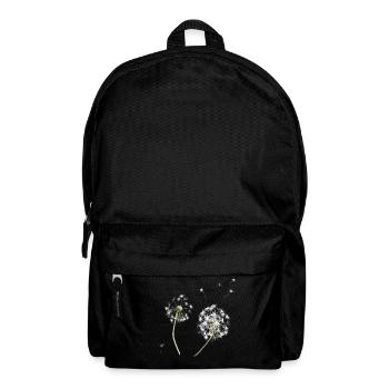 Silhouette de pissenlit blanc - Sac à dos - noir - Devant