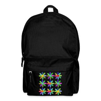 FLOWER. FLOWER. NATURE. ECOLOGY. HAPPINESS. ZEN. YEAR - Backpack - black - Front