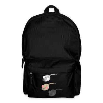 geschenkideen mäuse, Drei Mäuse, Mäuse Fan - Rucksack - Schwarz - Vorne