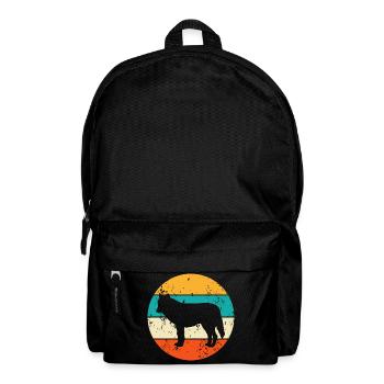Vintage Retro Wolf Wölfe - Rucksack - Schwarz - Vorne