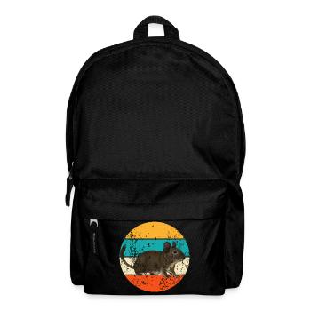 Vintage Retro Degu Nager Nagetiere - Rucksack - Schwarz - Vorne