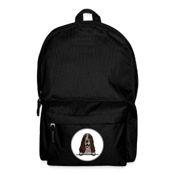 Englisch Springer Spaniel Hund für Peeking Dog Lover - Rucksack - Schwarz - Vorne
