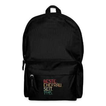Beste Ehefrau Seit 1945 - Jahrestag Geschenk - Rucksack - Schwarz - Vorne
