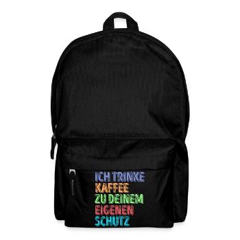 Kaffeeliebhaber Statement Kaffeetrinker Kaffee - Rucksack - Schwarz - Vorne
