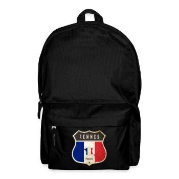 Rennes France Coat of Arms Flags Design - Backpack - black - Front