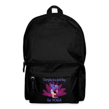 Alltagsyoga mit Blütenakzent - Rucksack - Schwarz - Vorne