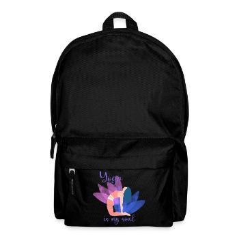 Yoga Is My Soul – Colored Pose - Backpack - black - Front