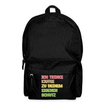 Kaffeeliebhaber Humorvoll Kaffee Trinken Statement - Rucksack - Schwarz - Vorne