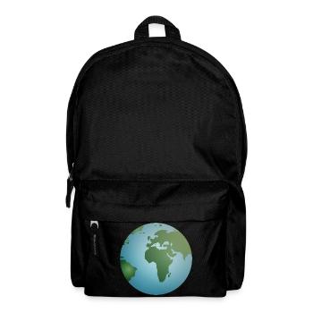planète bleue Terre avec des continents verts - Sac à dos - noir - Devant