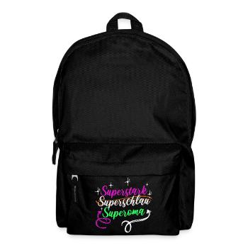 Superoma Spruch Großmutter Oma Rentnerin - Rucksack - Schwarz - Vorne