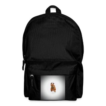 Brauner Dackel - Rucksack - Schwarz - Vorne