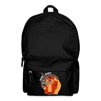 Yoga Hörnchen Nussmaste Meditation - Rucksack - Schwarz - Vorne