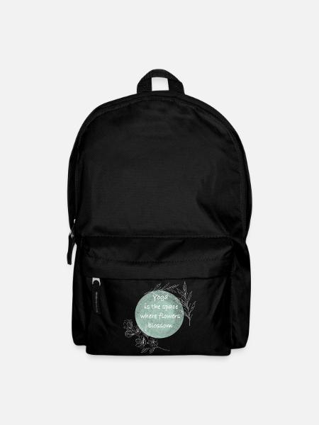 Yoga Raum Blumenblüte - Rucksack - Schwarz