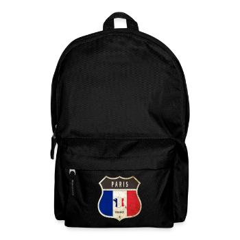 Paris France Armoiries Drapeaux Design - Sac à dos - noir - Devant