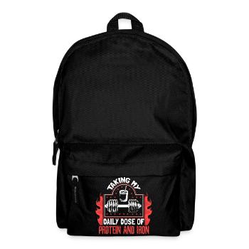 Krafttraining Bizeps Workout - Rucksack - Schwarz - Vorne