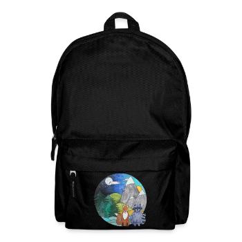 Landscape Fox Raccoon Outdoor Nature Lovers - Backpack - black - Front