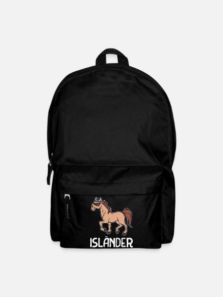 Horse fan Horse love Icelandic horses Icelandic horses - Backpack - black