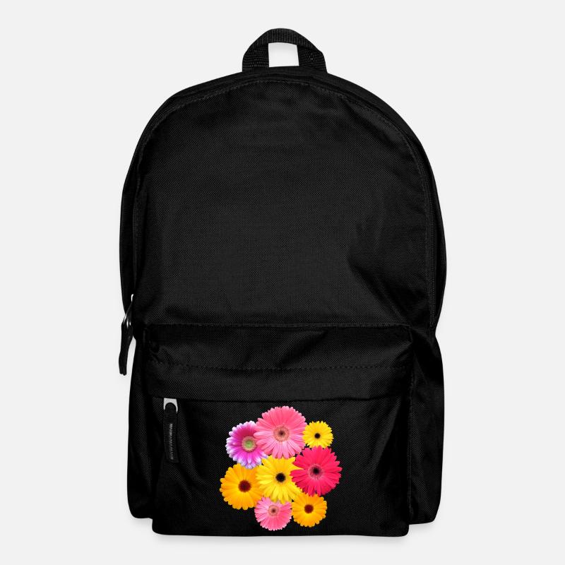 Gerbera Blume bunt blühende Gerberas Blüten floral - Rucksack - Schwarz