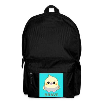 Nymphensittich, niedlicher Papagei, brave - Rucksack - Schwarz - Vorne
