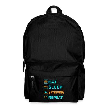 Eat. Sleep. Skydiving. Repeat Design - Backpack - black - Front