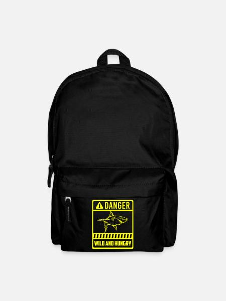 Weißer Hai Meer - Rucksack - Schwarz