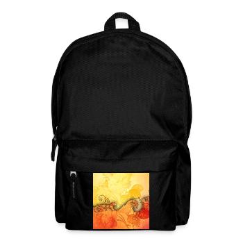 Elegante Rosen mit Noten - Rucksack - Schwarz - Vorne