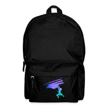 Silhouette sketchy climbing climber - Backpack - black - Front