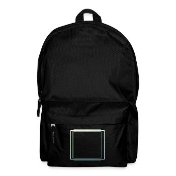 Bunte Linien Quadratischer Rahmen Deko - Rucksack - Schwarz - Vorne