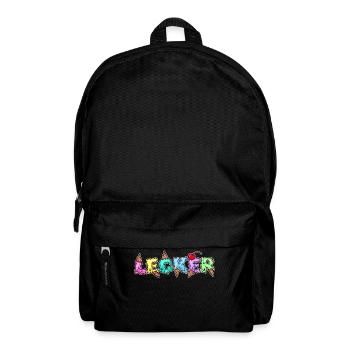 Lecker Nachspeise Eis Süßigkeiten Naschkatzen - Rucksack - Schwarz - Vorne