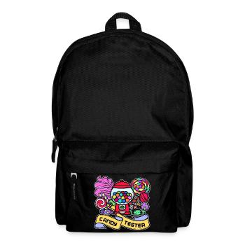 Naschkatzen Bonbon Süßigkeiten Konditor Statement - Rucksack - Schwarz - Vorne