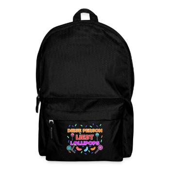 Naschkatzen Bonbon Statement Süßigkeiten Naschen - Rucksack - Schwarz - Vorne
