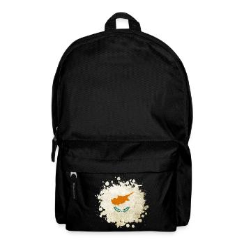 Zypern Vintage Klecks Flagge - Rucksack - Schwarz - Vorne