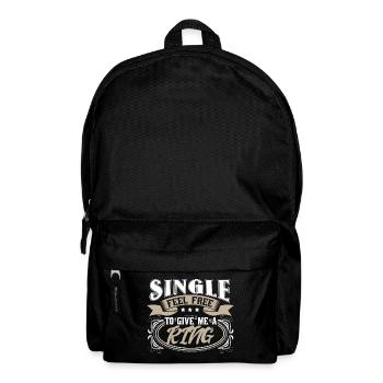 Single Independence Love Gift Idea - Backpack - black - Front