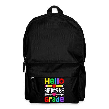 Bonjour Première année Rainbow Girls Boys Équipe d’enseignants - Sac à dos - noir - Devant
